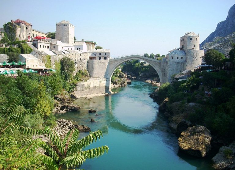 Stari Most Bridge and Old Town, Mostar, Bosnia