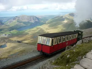 A Train at Snowdon Summit